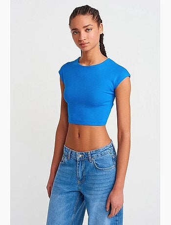 T-shirt court ajusté jersey manches courtes dilvin