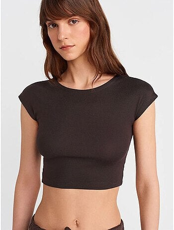 T-shirt court ajusté jersey manches courtes dilvin
