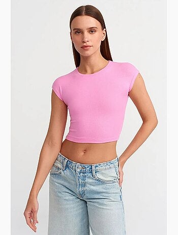 T-shirt court ajusté jersey manches courtes dilvin