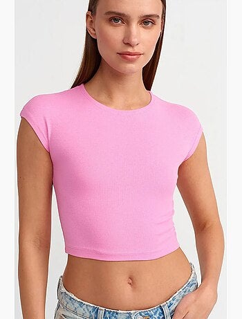 T-shirt court ajusté jersey manches courtes dilvin