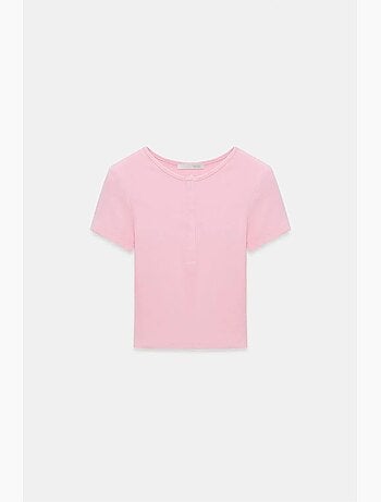 T-shirt crop en jersey coupe ajustée dilvin