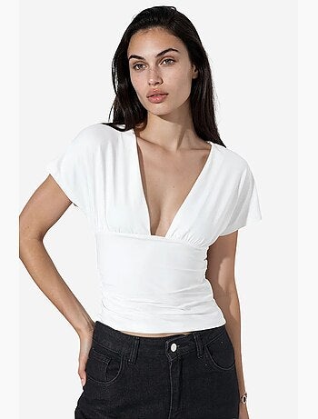 T-shirt court ajusté lien manches courtes busem