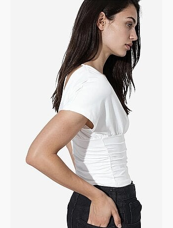 T-shirt court ajusté lien manches courtes busem
