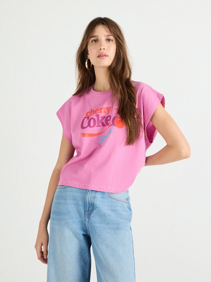 T-shirt court « Coca-Cola » MO Fashion Rose - Kiabi