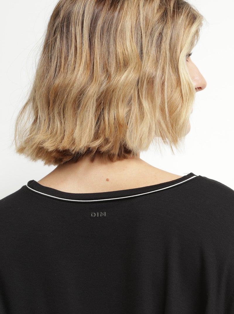 T-Shirt Court Col Rond Dim Move Noir - Kiabi