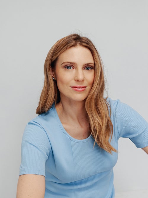 T-shirt court col rond maille côtelée - Kiabi