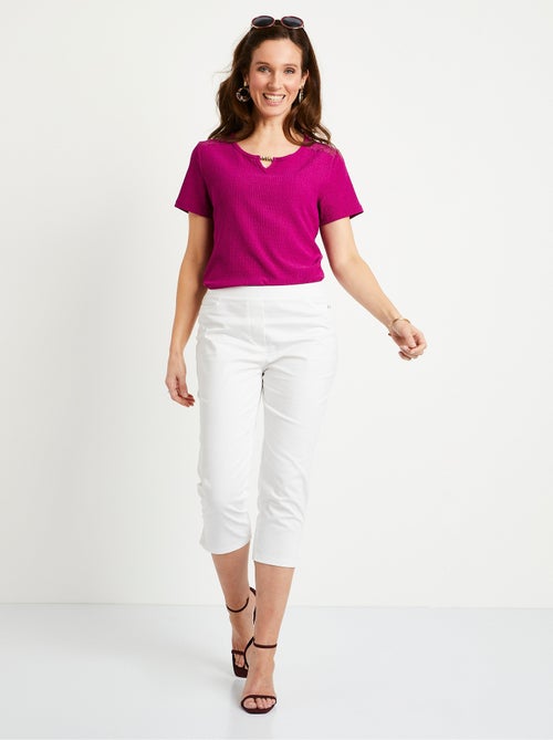 T-shirt court dentelle - Kiabi