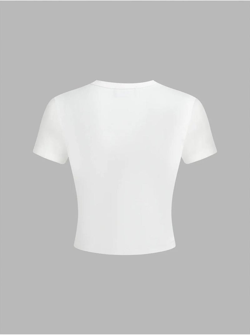 T-shirt court en coton imprimé hiccup Blanc - Kiabi