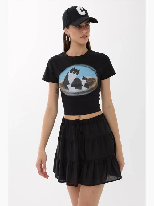 T-shirt court en coton imprimé hiccup - Kiabi T-shirt court en coton imprimé hiccup - Kiabi
