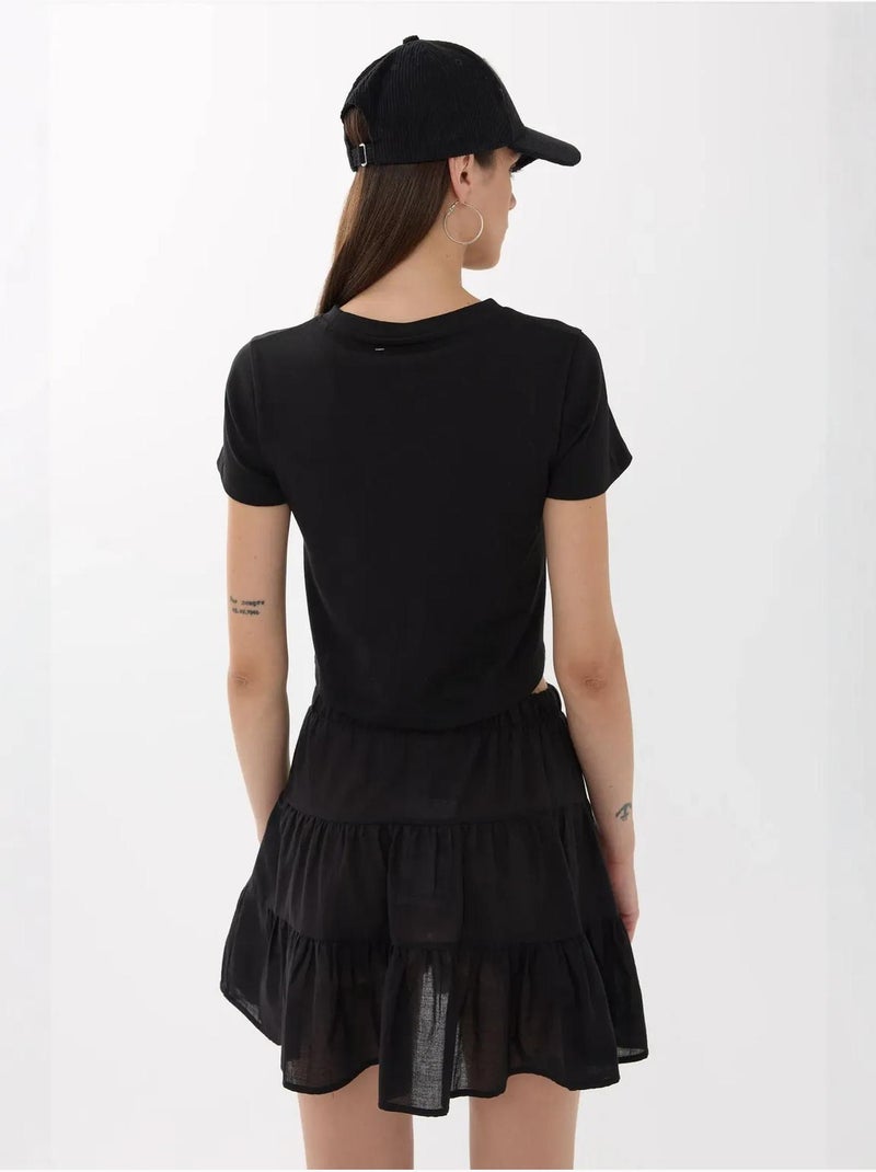 T-shirt court en coton imprimé hiccup Noir - Kiabi