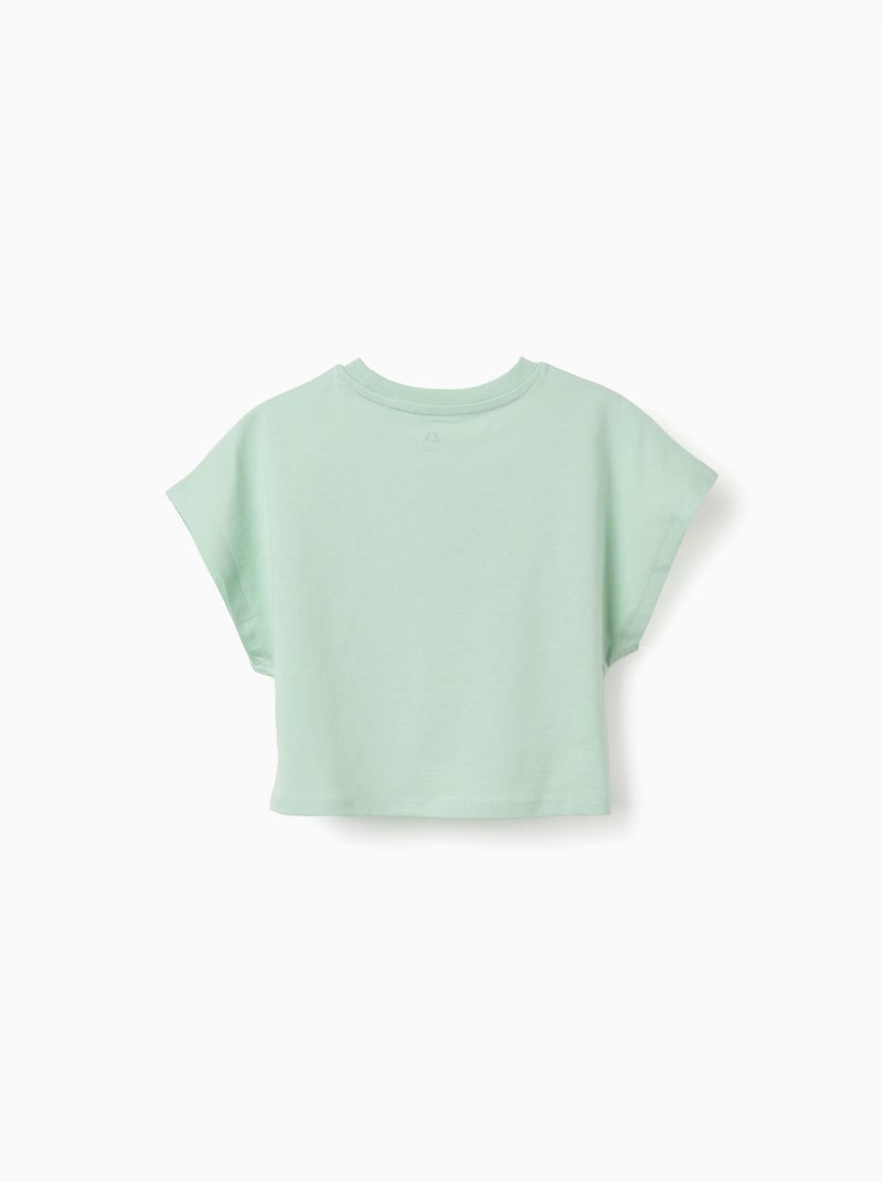 T-shirt court en coton Vert clair - Kiabi
