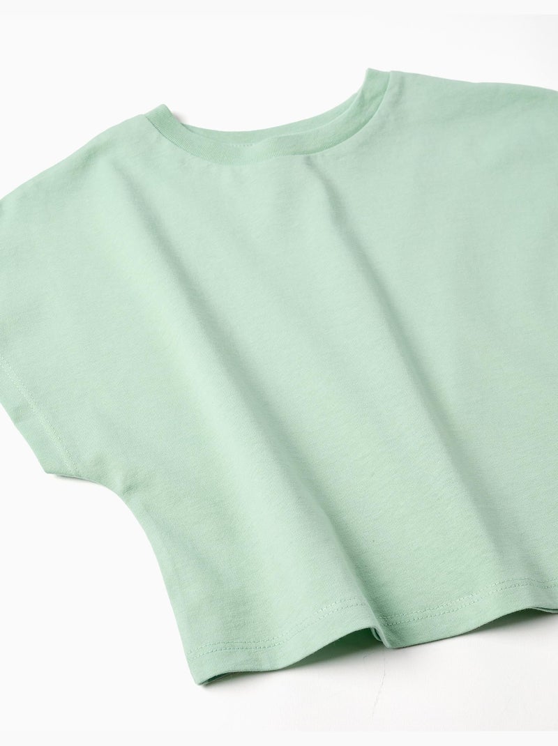 T-shirt court en coton Vert clair - Kiabi