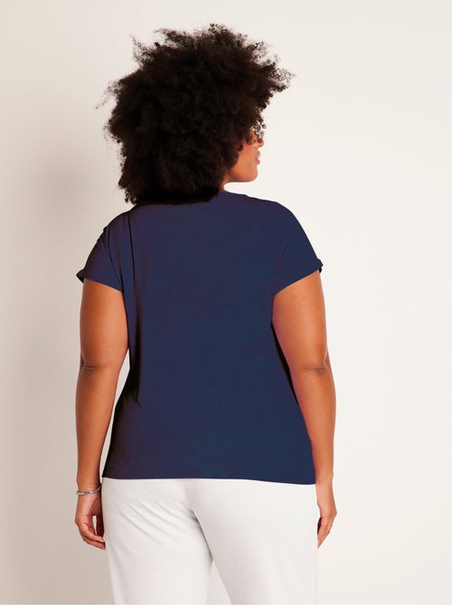 T-shirt court extensible dentelle - Kiabi