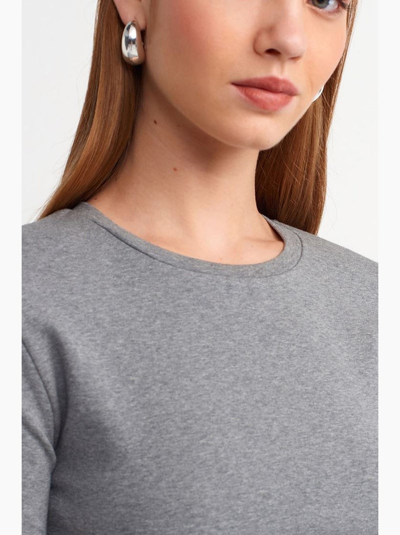 T-shirt court femme coupe ajustée dilvin Gris - Kiabi