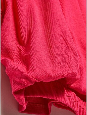 T-shirt court femme en coton à col rond dilvin