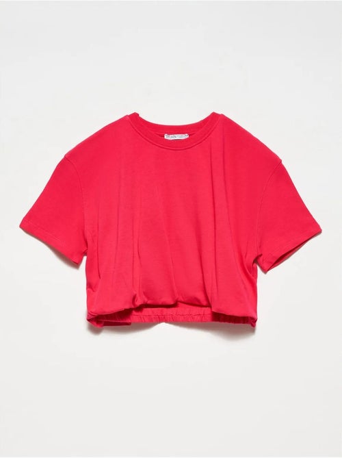 T-shirt court femme en coton à col rond dilvin - Kiabi T-shirt court femme en coton à col rond dilvin - Kiabi