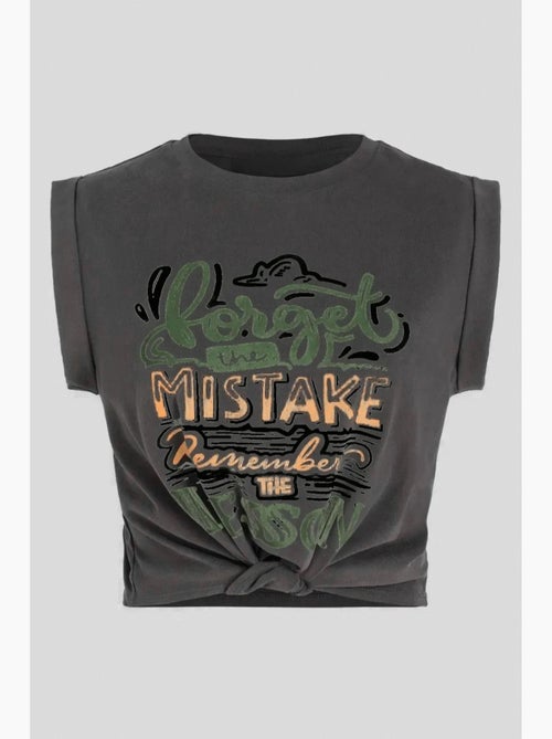 T-shirt court imprimé avec détail de bordure hiccup - Kiabi T-shirt court imprimé avec détail de bordure hiccup - Kiabi