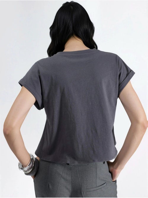 T-shirt court imprimé avec détail de bordure hiccup - Kiabi T-shirt court imprimé avec détail de bordure hiccup - Kiabi