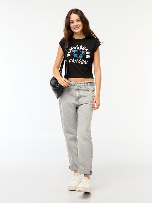 T-shirt court imprimé fantaisie - Kiabi