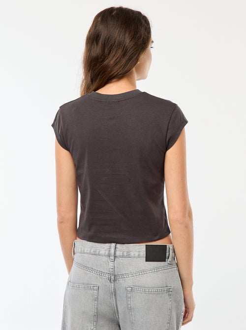 T-shirt court imprimé fantaisie - Kiabi