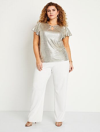 T-shirt court maille brillante cérémonie
