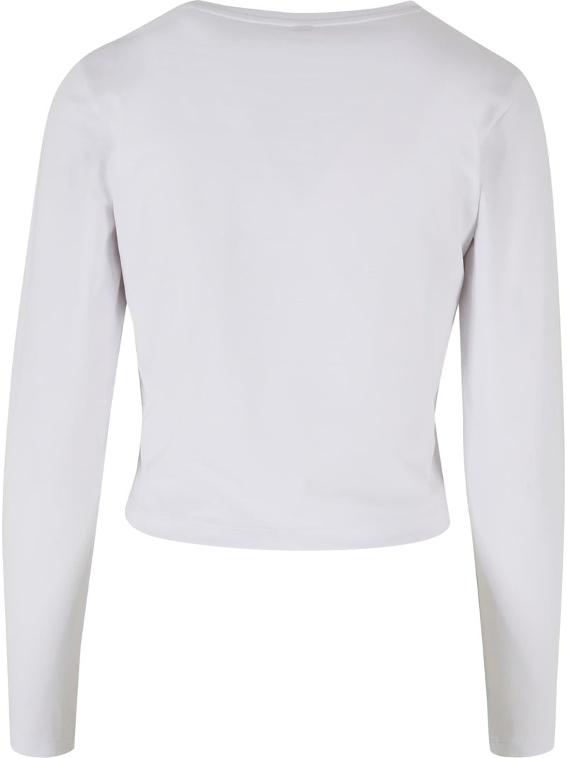 T-shirt court manches longues - build your brand Blanc - Kiabi