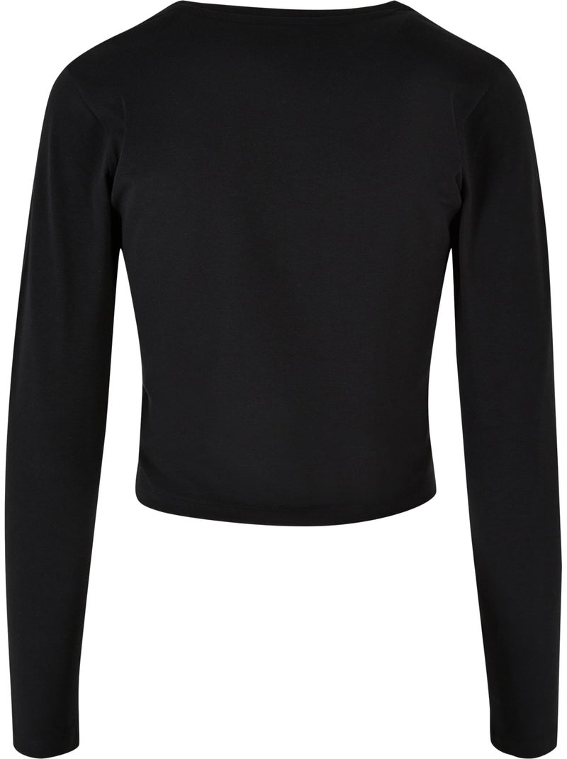 T-shirt court manches longues - build your brand Noir - Kiabi