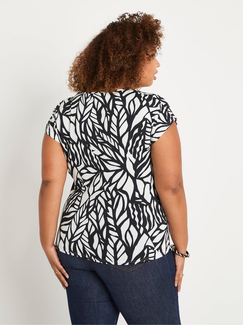 T-shirt court motif graphique Noir - Kiabi