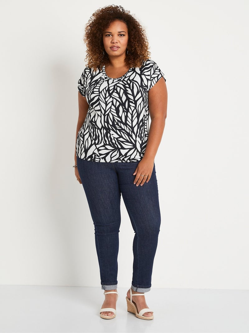 T-shirt court motif graphique Noir - Kiabi