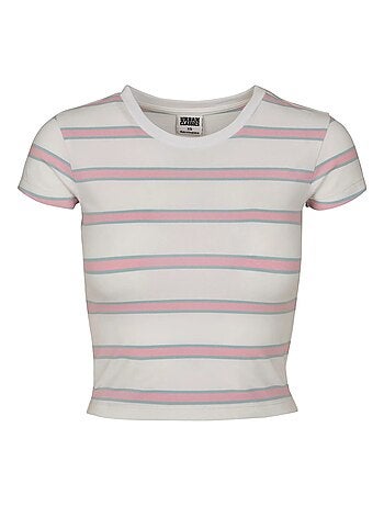 T-shirt court motif/style à rayures - urban classics