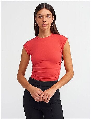 Dilvin t-shirt court sans manches femme