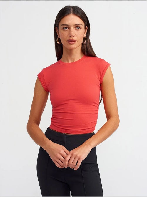 T-shirt court sans manches femme dilvin - Kiabi