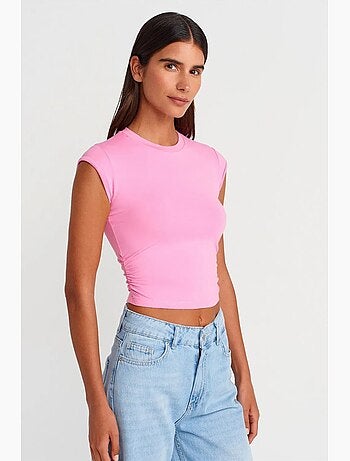 T-shirt court sans manches femme dilvin