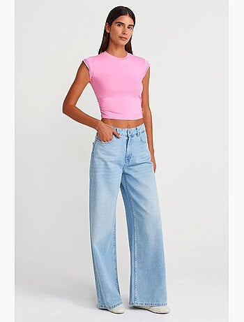T-shirt court sans manches femme dilvin