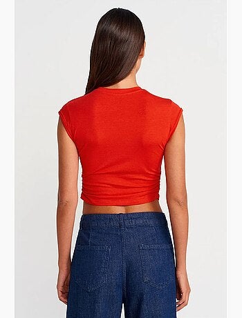 T-shirt court sans manches femme dilvin