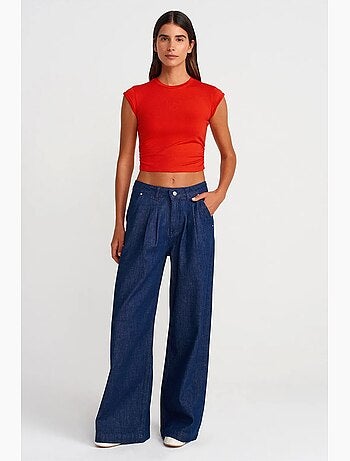 T-shirt court sans manches femme dilvin
