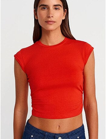 T-shirt Court Sans Manches Femme