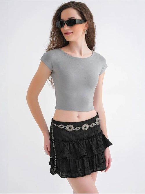T-shirt court slim fit avec élastique mixray - Kiabi T-shirt court slim fit avec élastique mixray - Kiabi