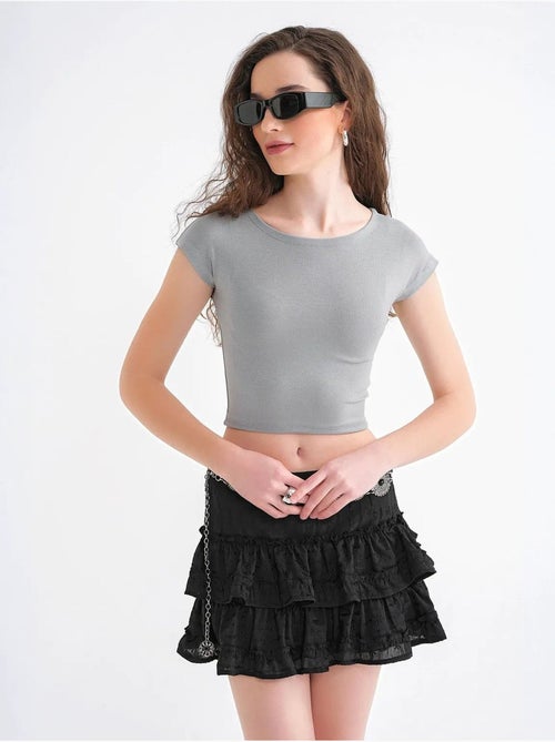 T-shirt court slim fit avec élastique mixray - Kiabi T-shirt court slim fit avec élastique mixray - Kiabi
