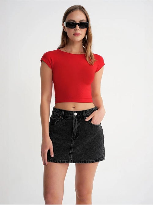 T-shirt court slim fit avec élastique mixray - Kiabi T-shirt court slim fit avec élastique mixray - Kiabi