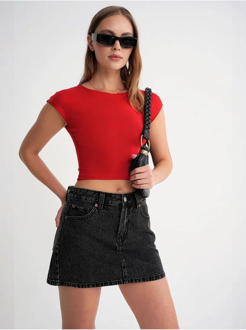 T-shirt court slim fit avec élastique mixray - Kiabi T-shirt court slim fit avec élastique mixray - Kiabi