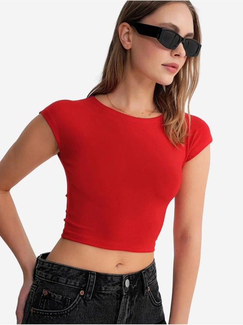 T-shirt court slim fit avec élastique mixray - Kiabi T-shirt court slim fit avec élastique mixray - Kiabi