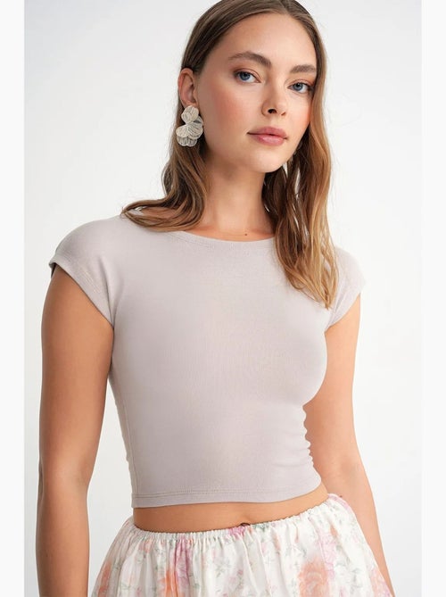 T-shirt court slim fit avec élastique mixray - Kiabi T-shirt court slim fit avec élastique mixray - Kiabi