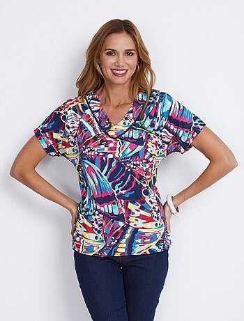 T-shirt court uni ou imprimé