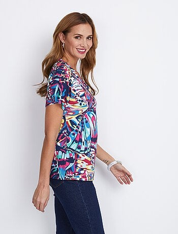 T-shirt court uni ou imprimé