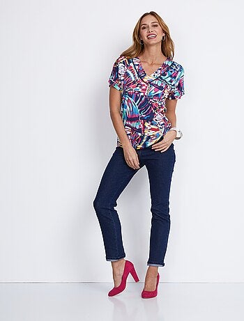 T-shirt court uni ou imprimé