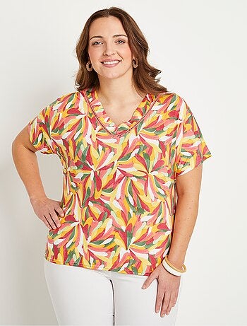 T-shirt court uni ou imprimé