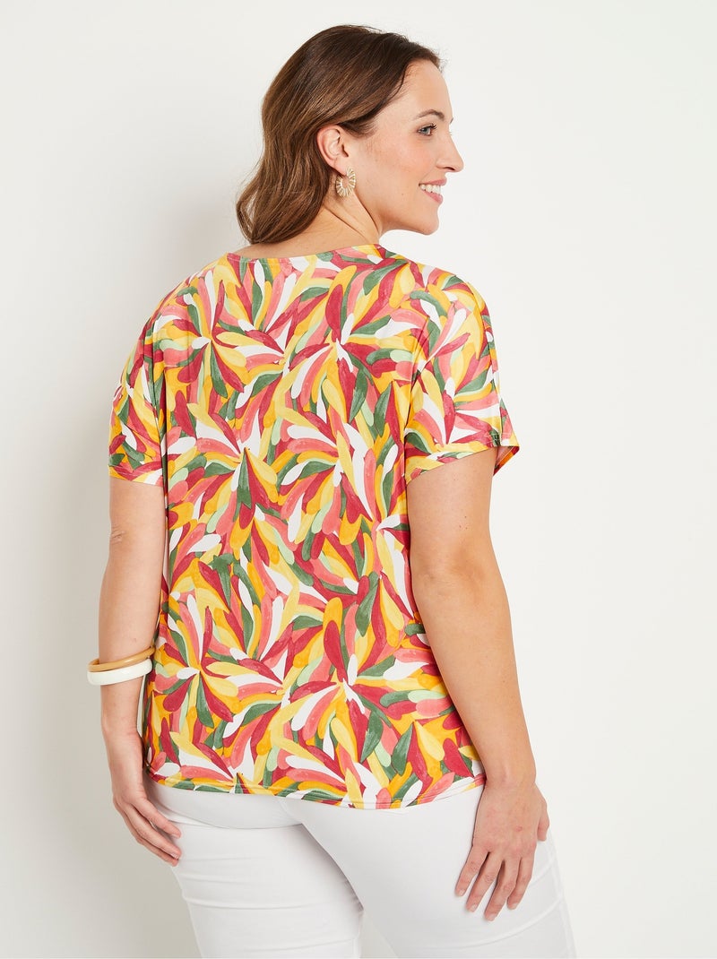 T-shirt court uni ou imprimé Rouge - Kiabi