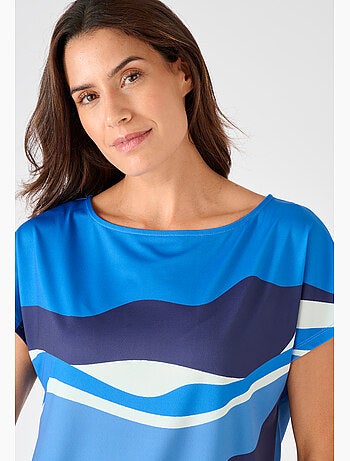 T-shirt crêpe imprimé devant - damart