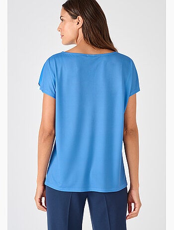 T-shirt crêpe imprimé devant - damart